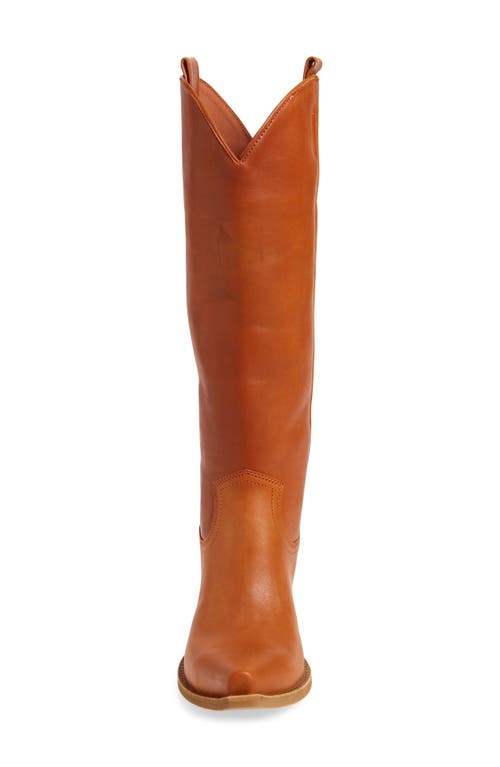 Jeffrey Campbell Rancher Knee High Western Boot In Tan Sanded