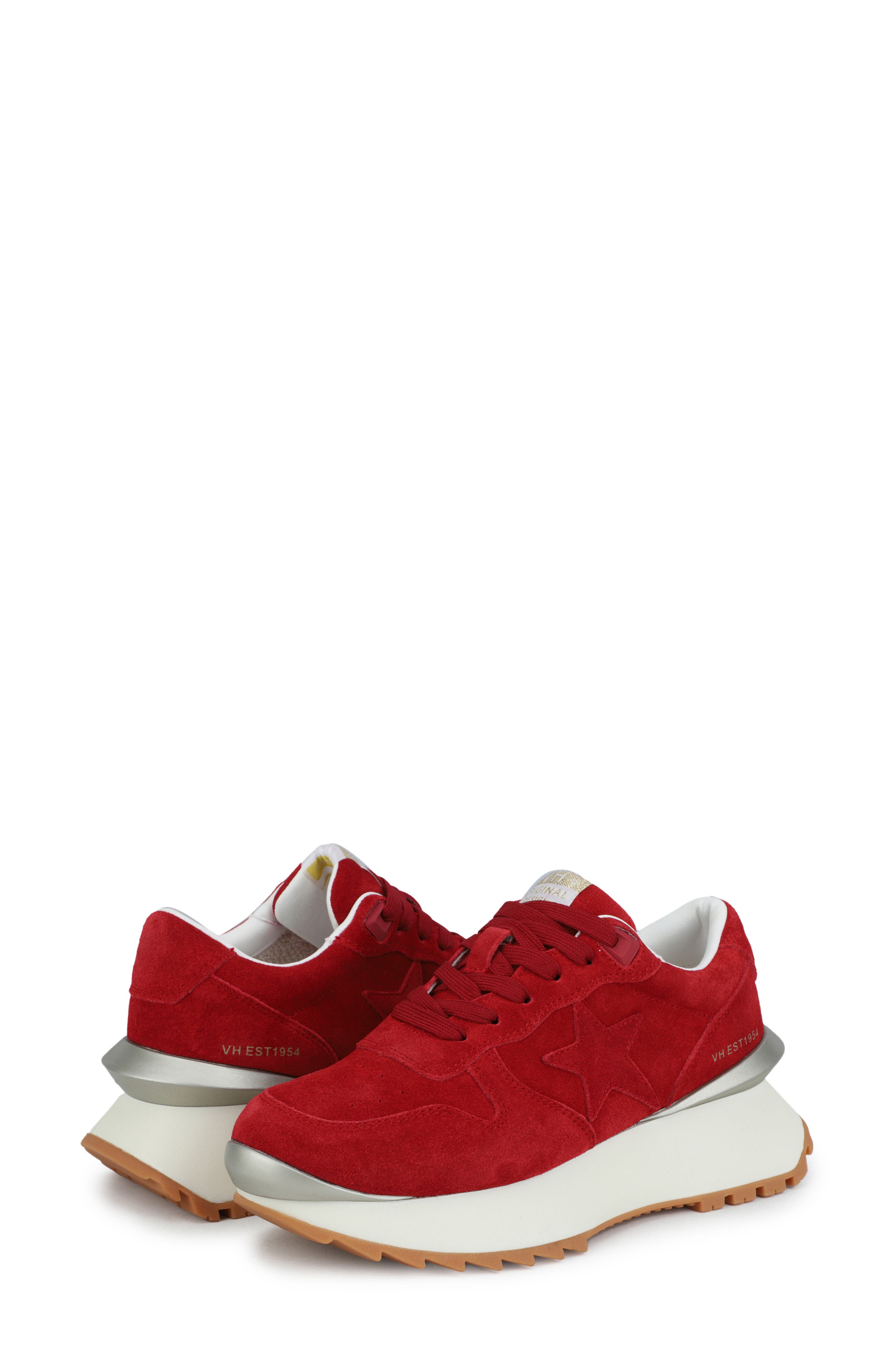 Major Platform Sneaker, Alternate, color, RED SUEDE
