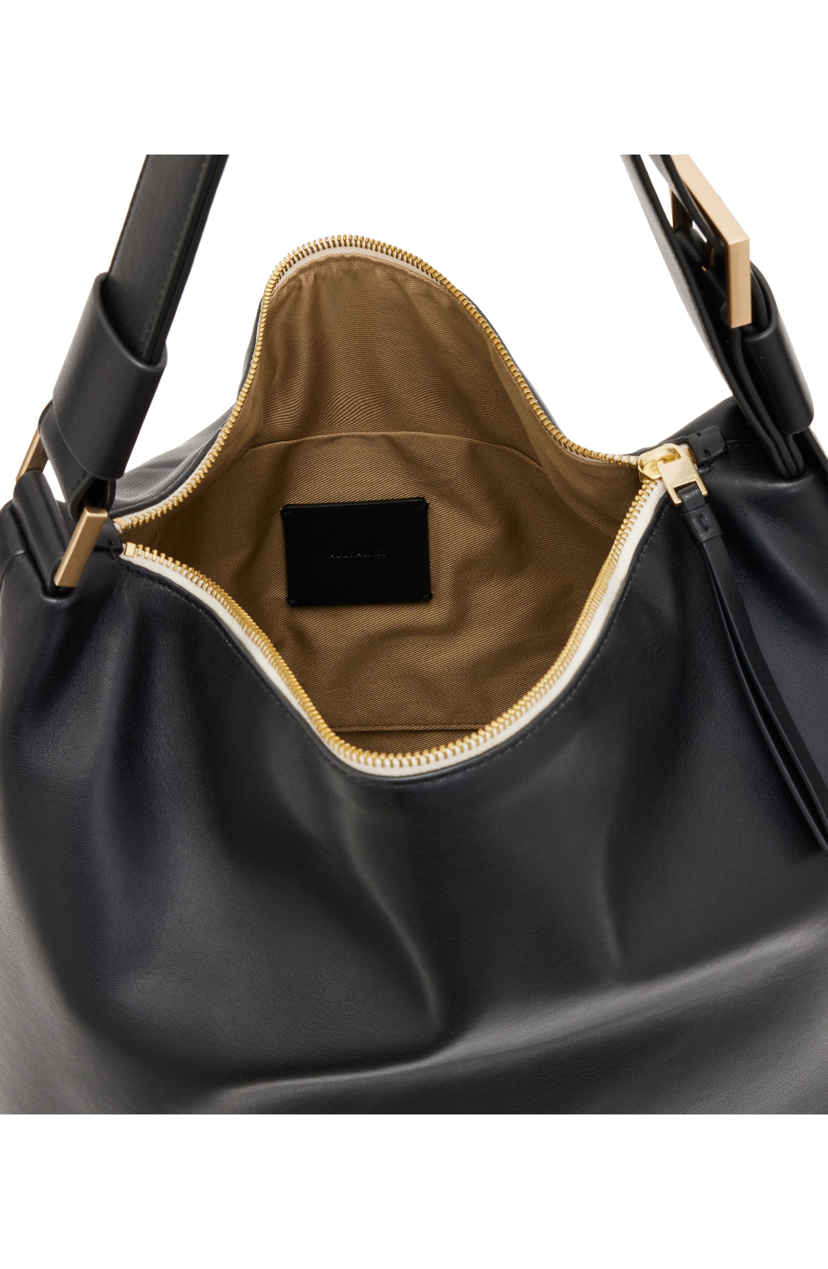 AllSaints Aliyah Leather Shoulder Bag, Alternate, color, 