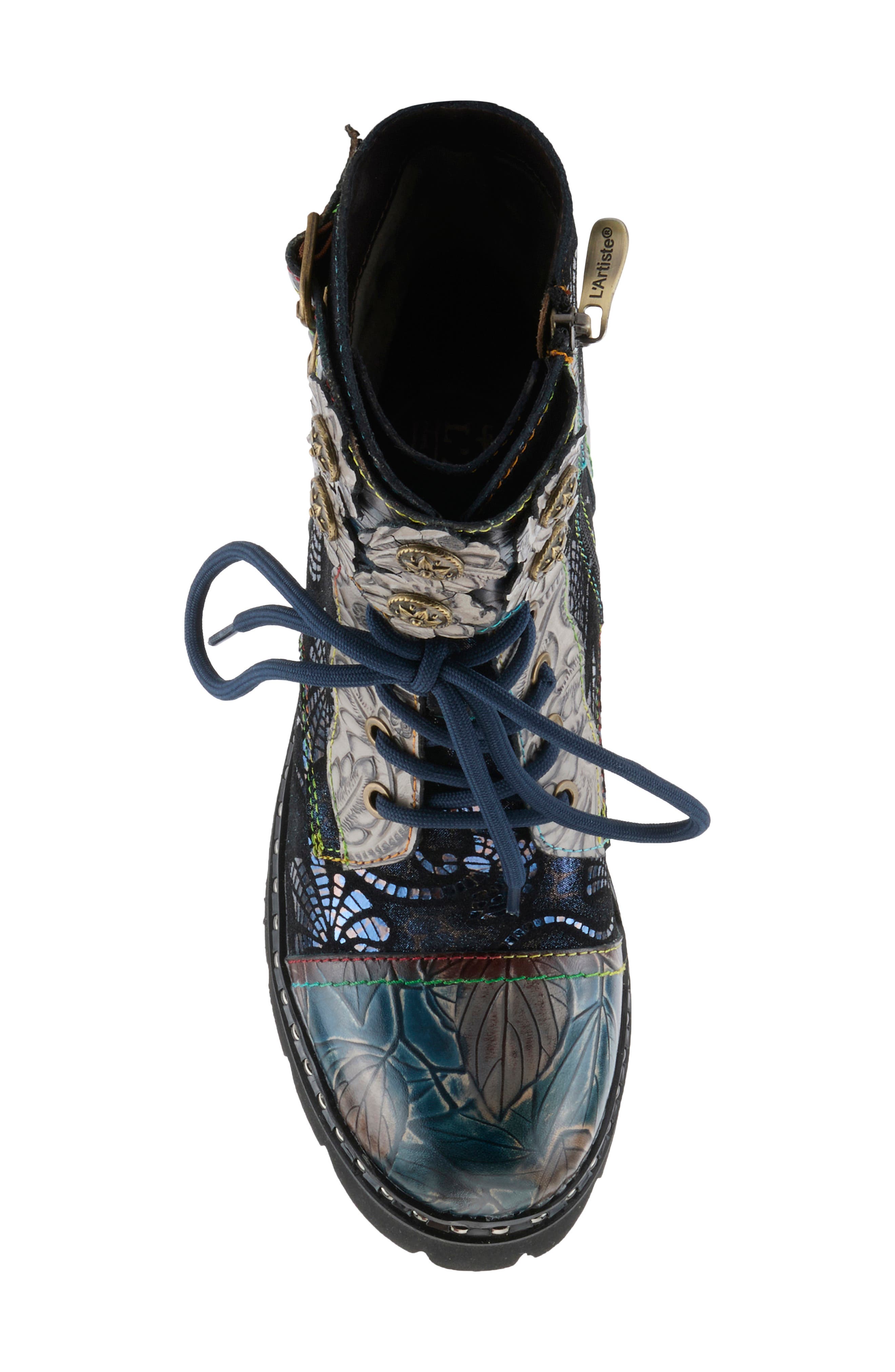 L'Artiste Limitless Cap Toe Bootie, Alternate, color, BLUE MULTI