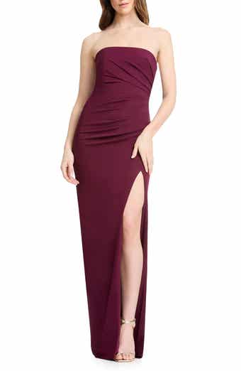 Jasmine Pleated Strapless Gown