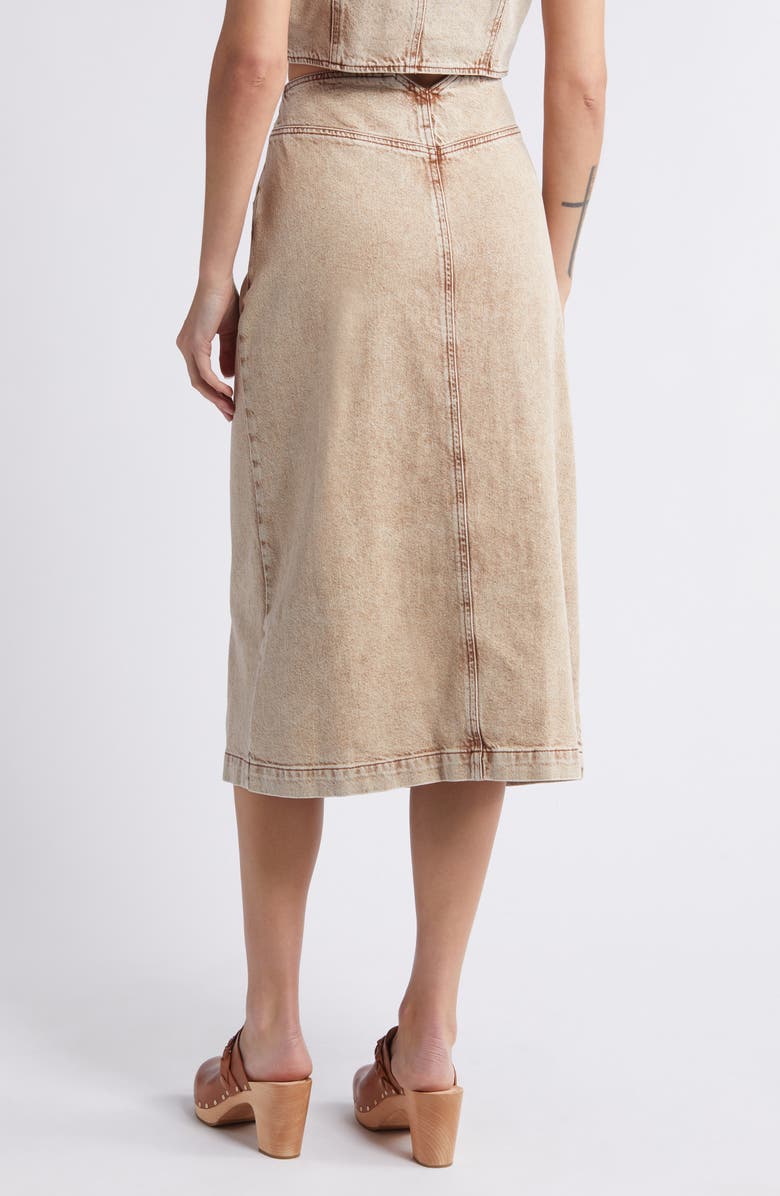 Treasure & Bond Button Front Denim Midi Skirt, Alternate, color,