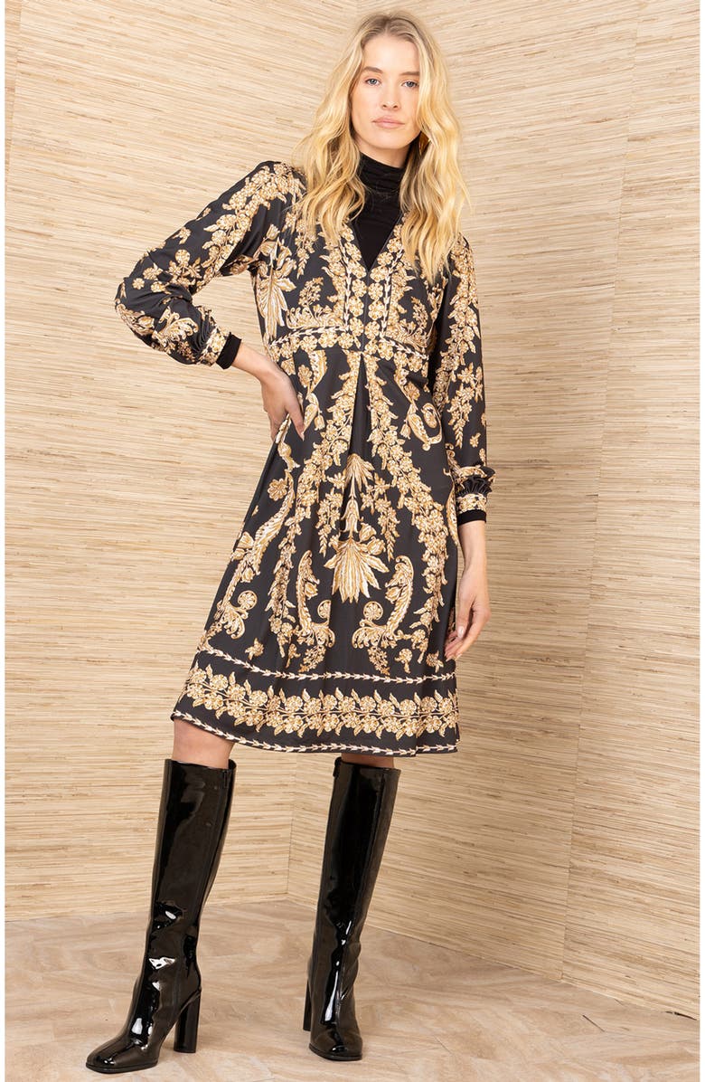 Hale Bob Judith Jersey Dress, Alternate, color, Black