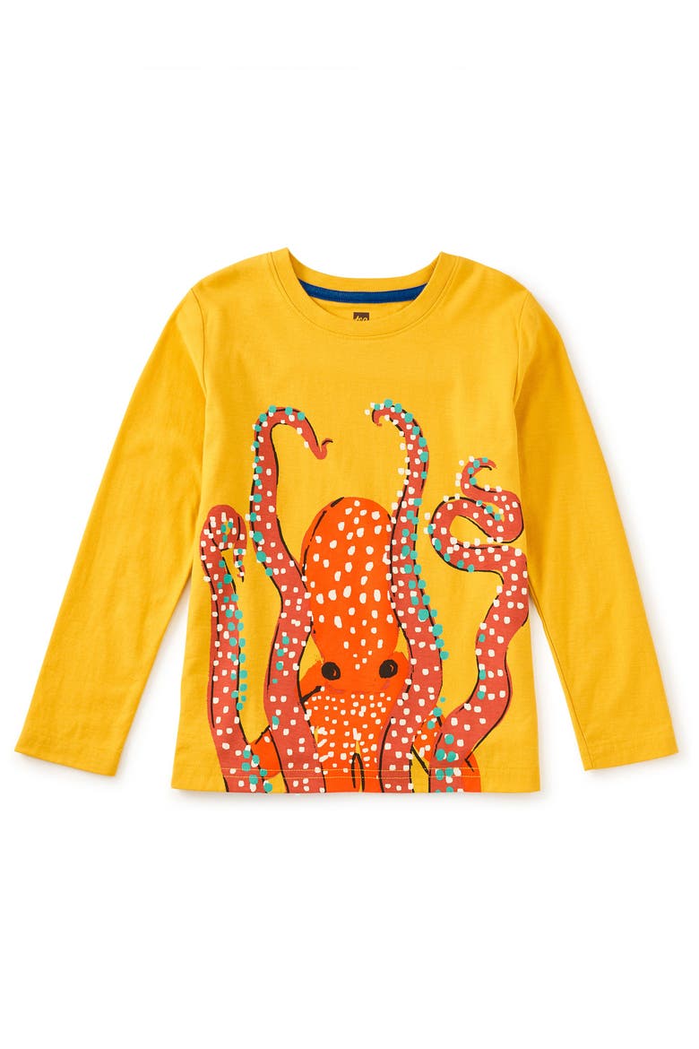 Octopus Ink Double-Sided Tee, Main, color, Gold