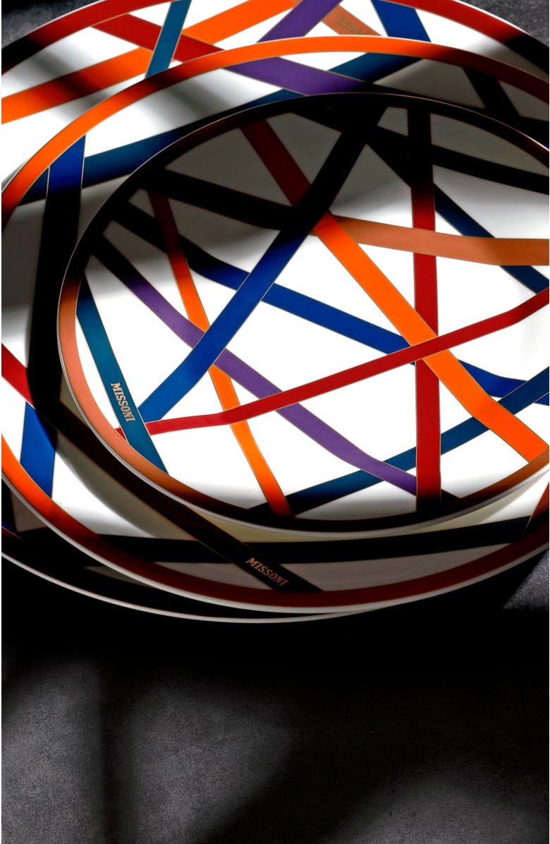 Missoni Home Tableware Bread and Butter Plates NASTRI Set of 2 Multicolor diam. 6", Alternate, color,