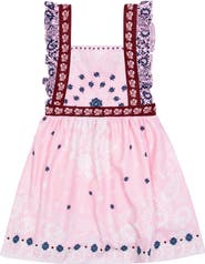 Agua Bendita Kids' Valery Atma Placement Print Ruffle Sundress