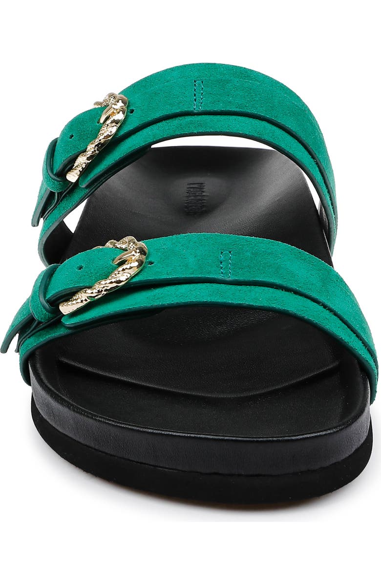 L
AGENCE Gaelle Slide Sandal, Alternate, color, Green Suede