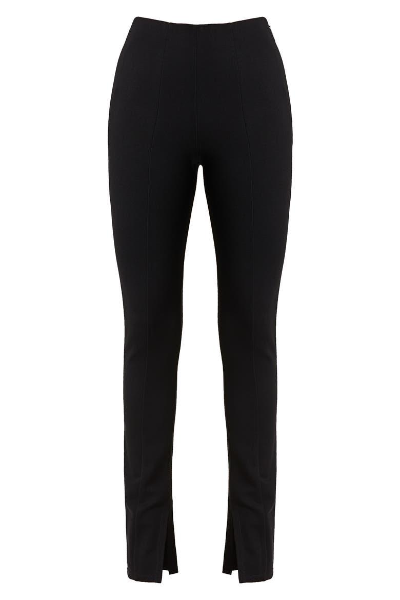 Max Split Hem High Waist Pants, Alternate, color, BLACK