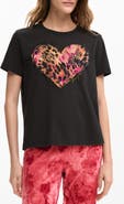Desigual Heart Cotton Graphic T-Shirt