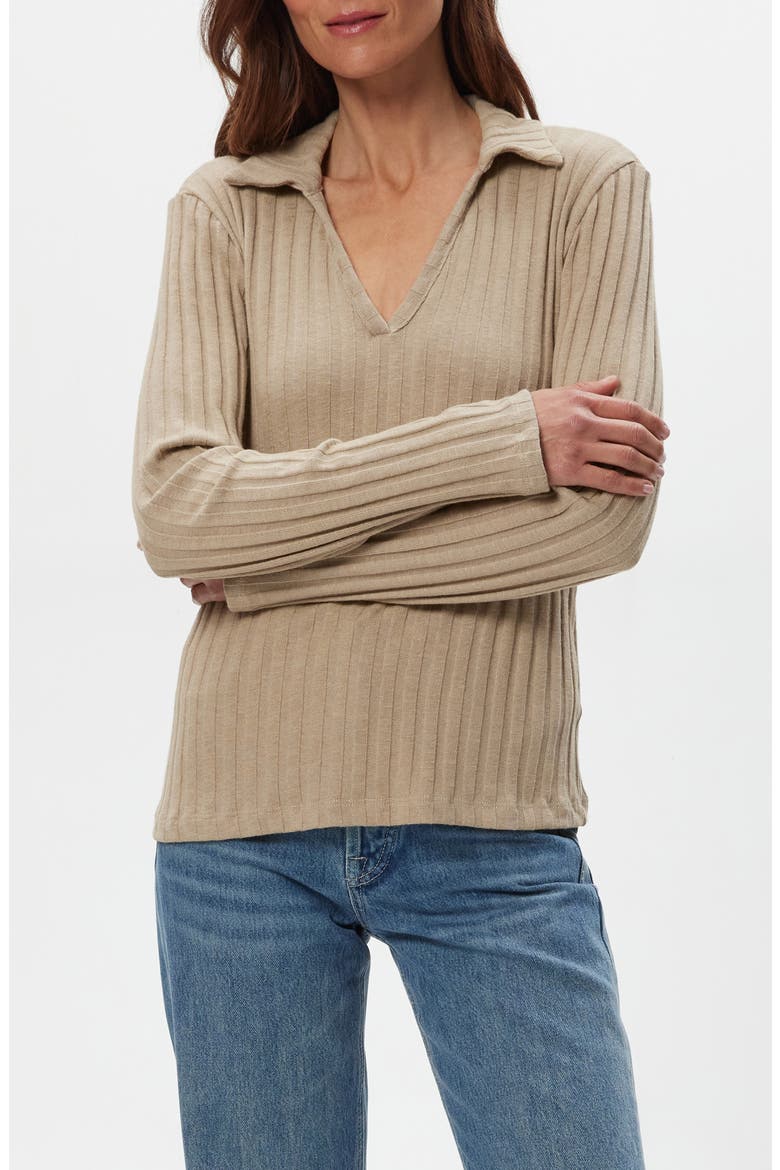 Liyah Long Sleeve Top, Alternate, color, MACADAMIA