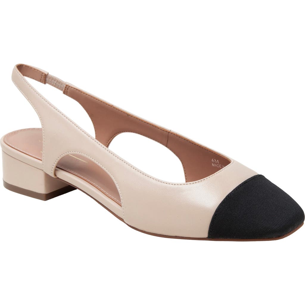 Linea Paolo Charley Slingback Pump in Sand/Black