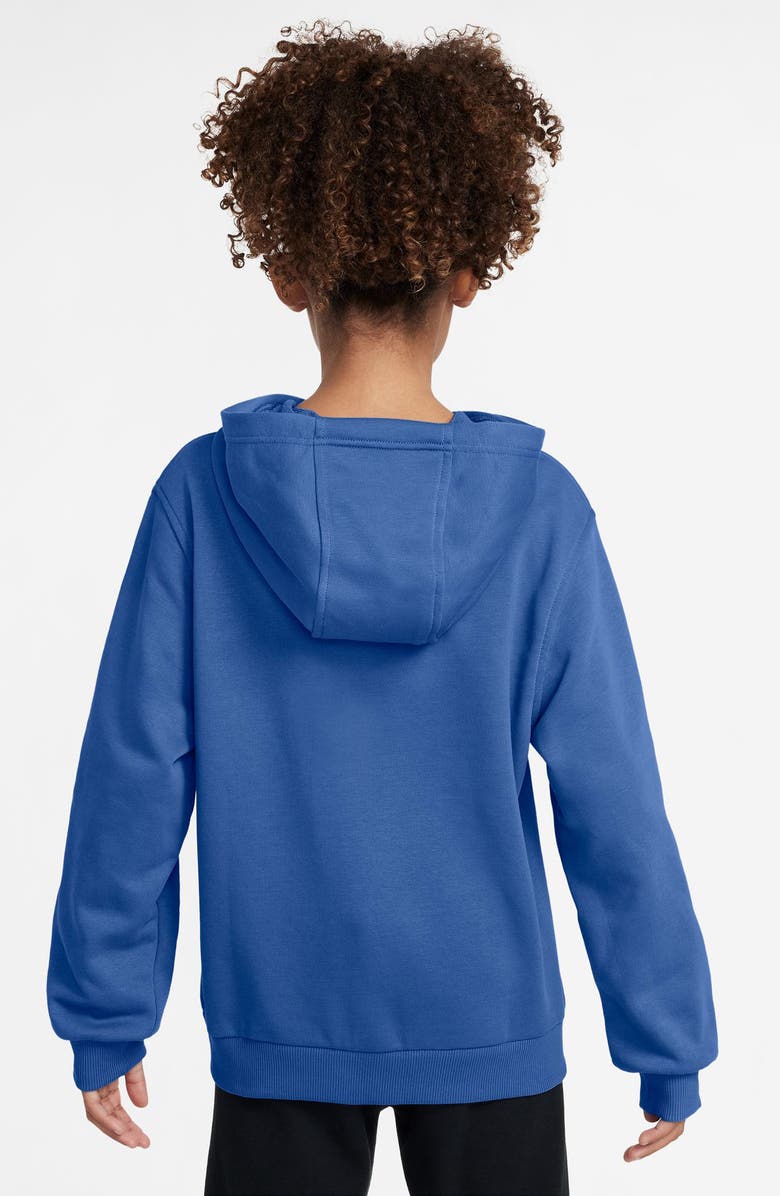 Nike Kids' Cotton French Terry Hoodie, Alternate, color, Comet Blue/ Aluminum