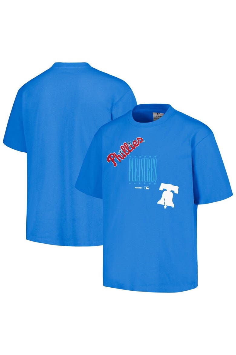 Men's PLEASURES  Royal Philadelphia Phillies Repurpose T-Shirt, Main, color, Royal