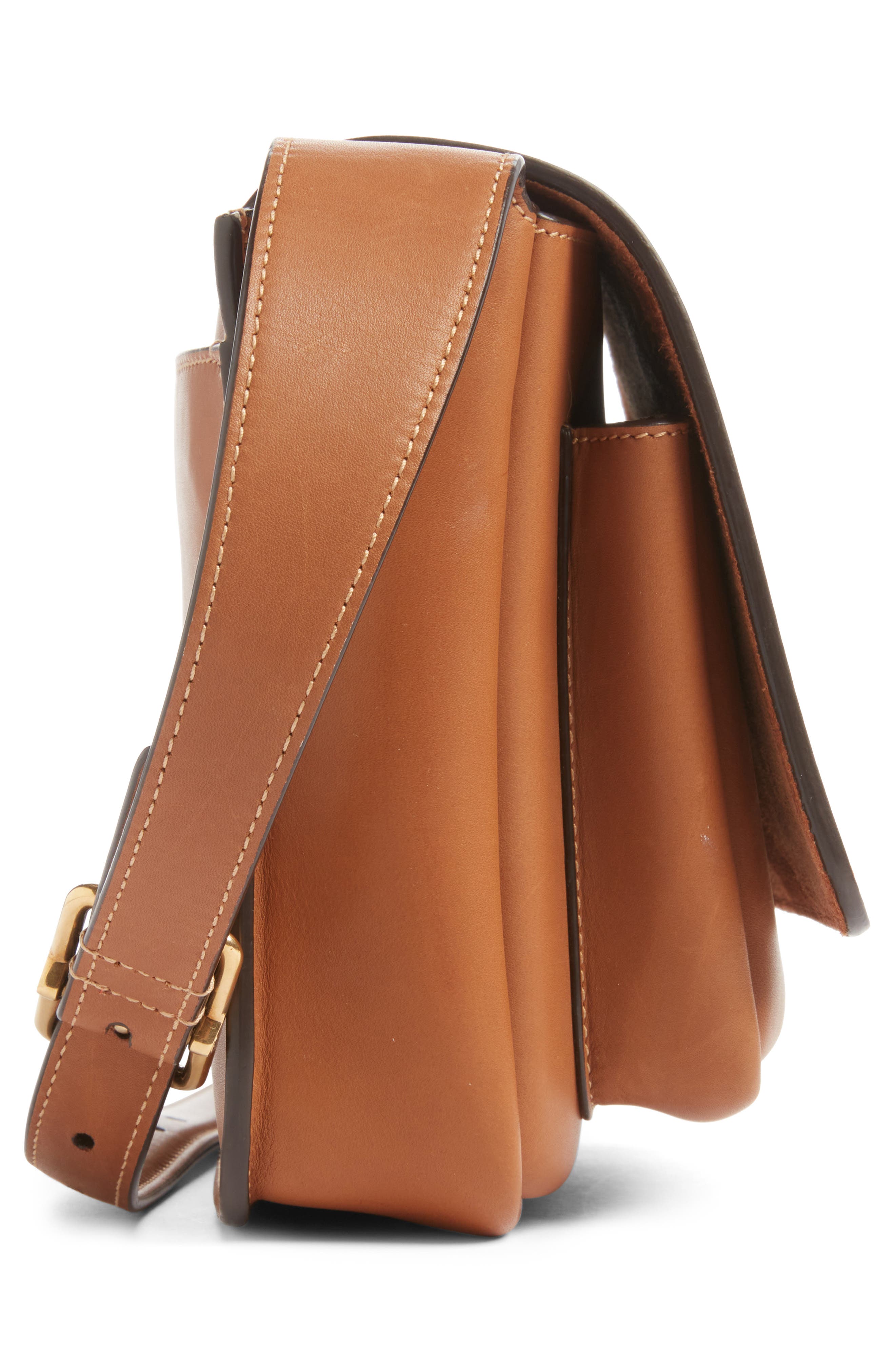 Saint Laurent Small Niki Leather Shoulder Bag, Alternate, color, Brick