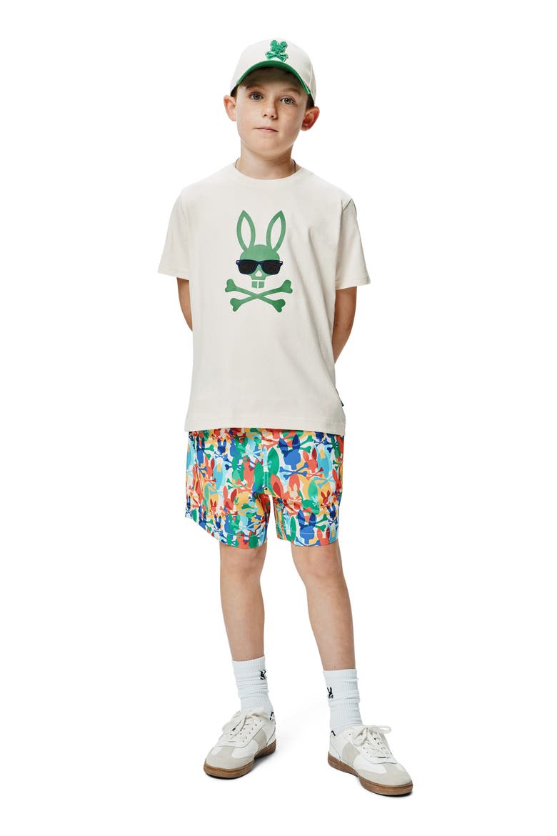 Kids' Luca Embroidered Pima Cotton Graphic T-Shirt, Alternate, color, PRISTINE