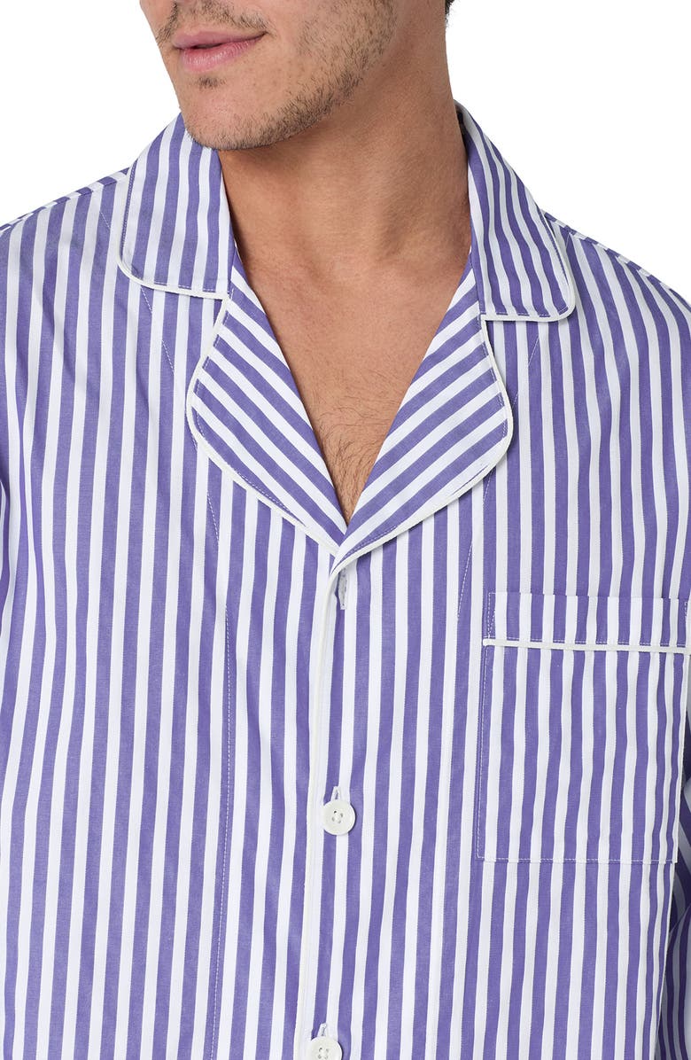 BedHead Pajamas Stripe Organic Cotton Blend Pajamas, Alternate, color, Navy 3D Stripe