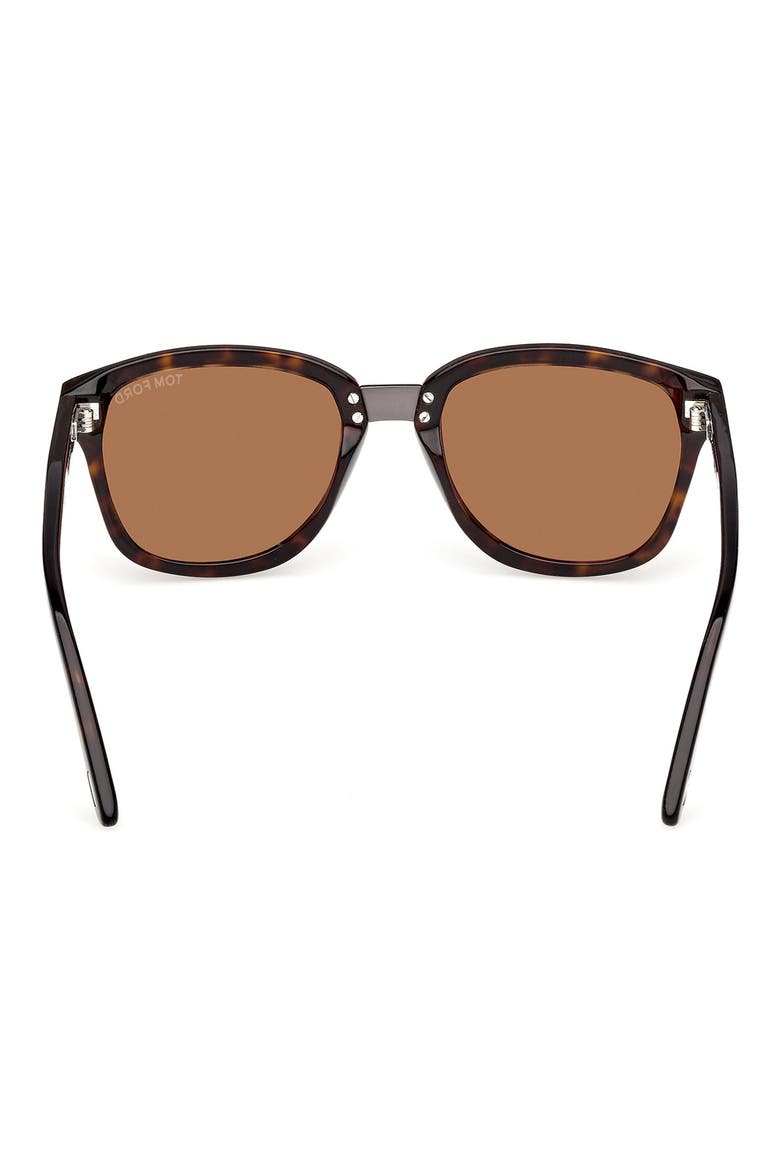 53mm Square Sunglasses, Alternate, color, DARK HAVANA / BROWN