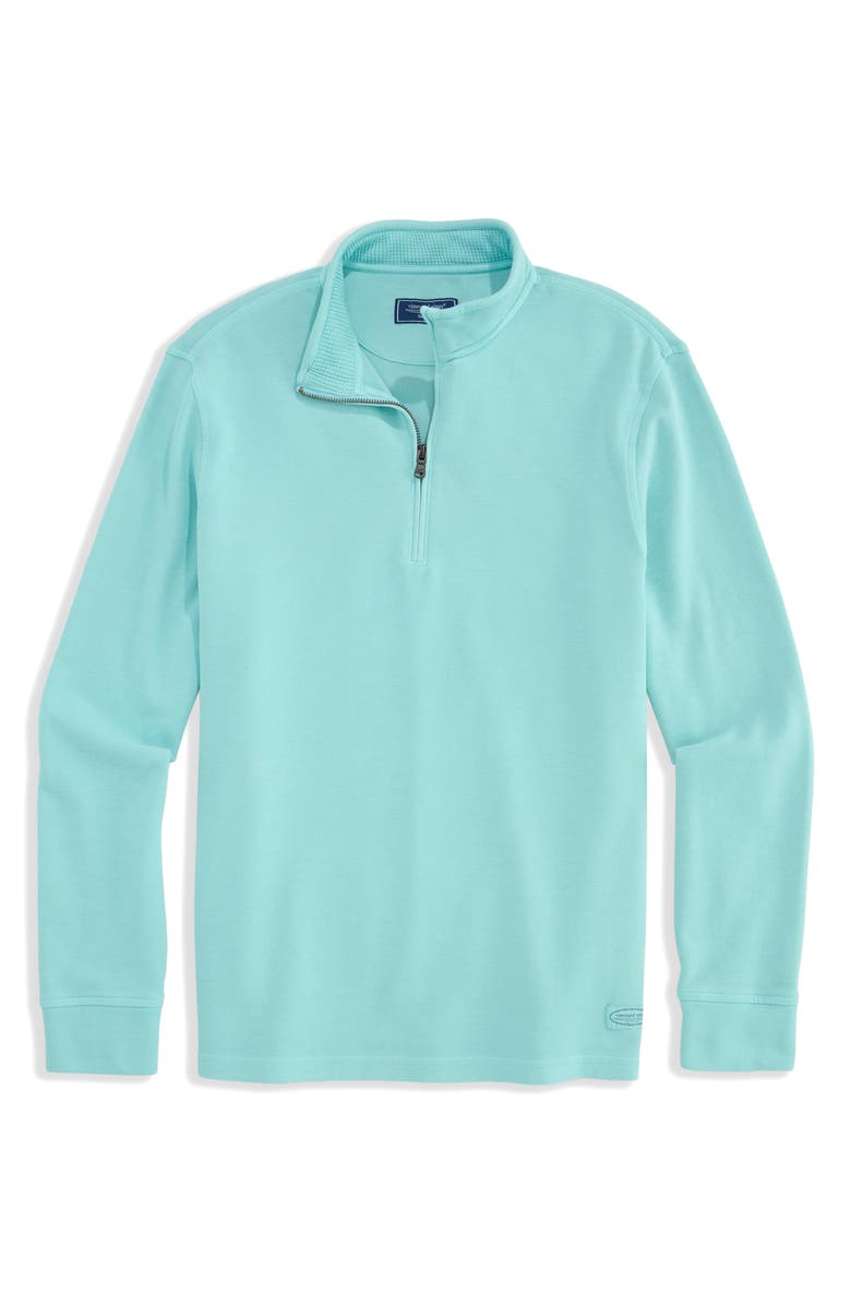 vineyard vines Coastline Quarter Zip Pullover, Alternate, color, Sea Splash
