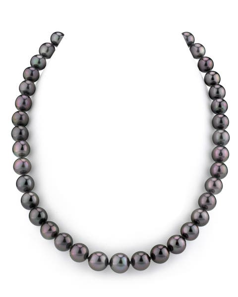 9-11mm Eggplant Tahitian South Sea Pearl Necklace - Premier AAAA Quality