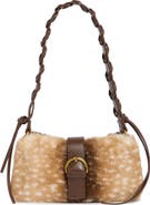 Madden Girl Faux Fur Baguette Shoulder Bag