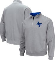 COLOSSEUM Men's Colosseum Heathered Gray Air Force Falcons Tortugas Team Logo Quarter-Zip Jacket
