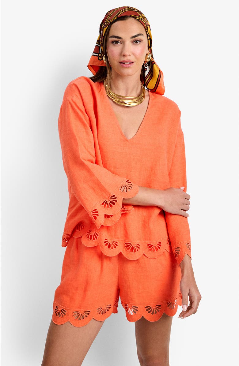 Trina Turk Mar Top, Alternate, color, Calypso Coral