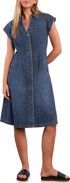 Wash Lab Denim Perfect Pleats Denim Dress