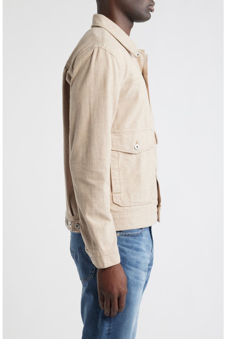 Sid Twill Trucker Jacket, Alternate, color, MELANGE CAMEL