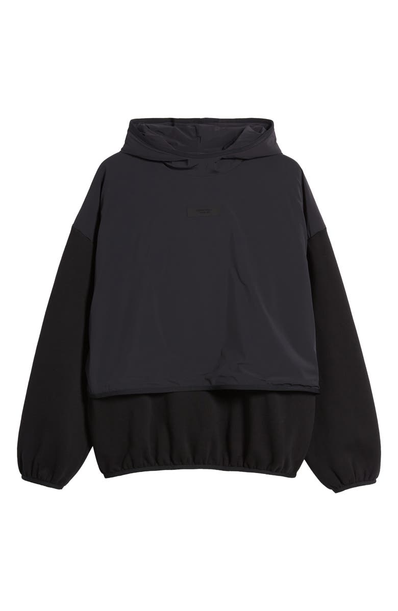 Fear of God Essentials Fleece & Nylon Hoodie, Alternate, color,
