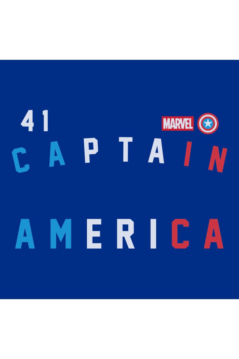 Junior's Marvel Forty One Captain  Graphic T-Shirt, Alternate, color, Royal Blue