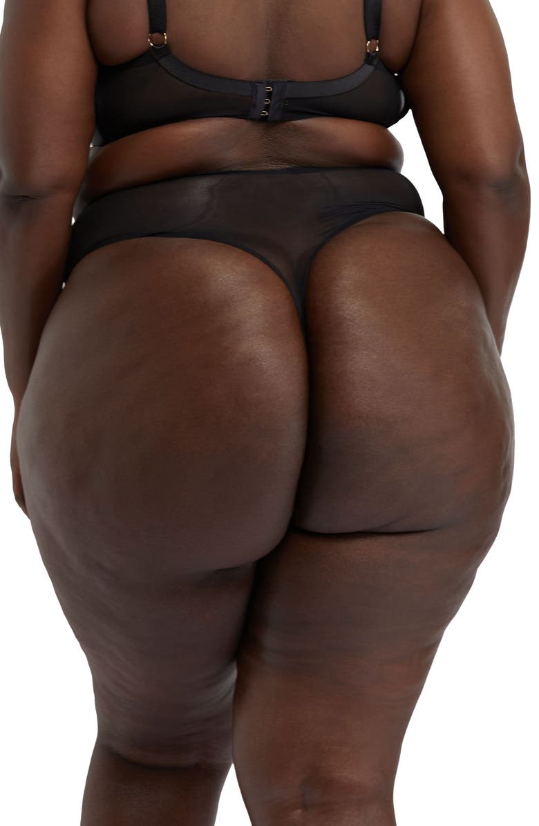 Playful Promises Gabi Fresh Lydia High Waist Thong, Alternate, color, Black