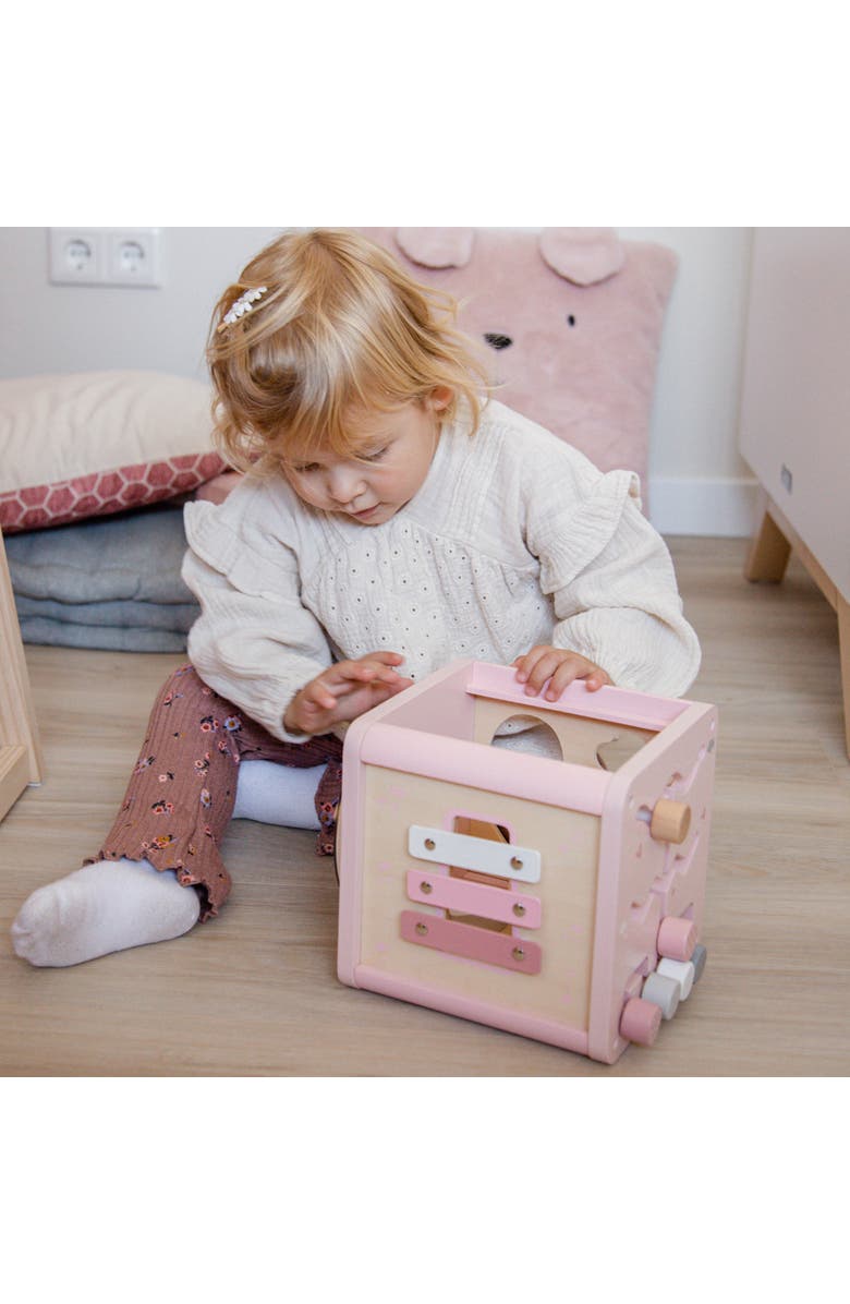 Label Label 5In1 Wooden Activity Cube Shape Sorter, Ages 1+, Alternate, color, 