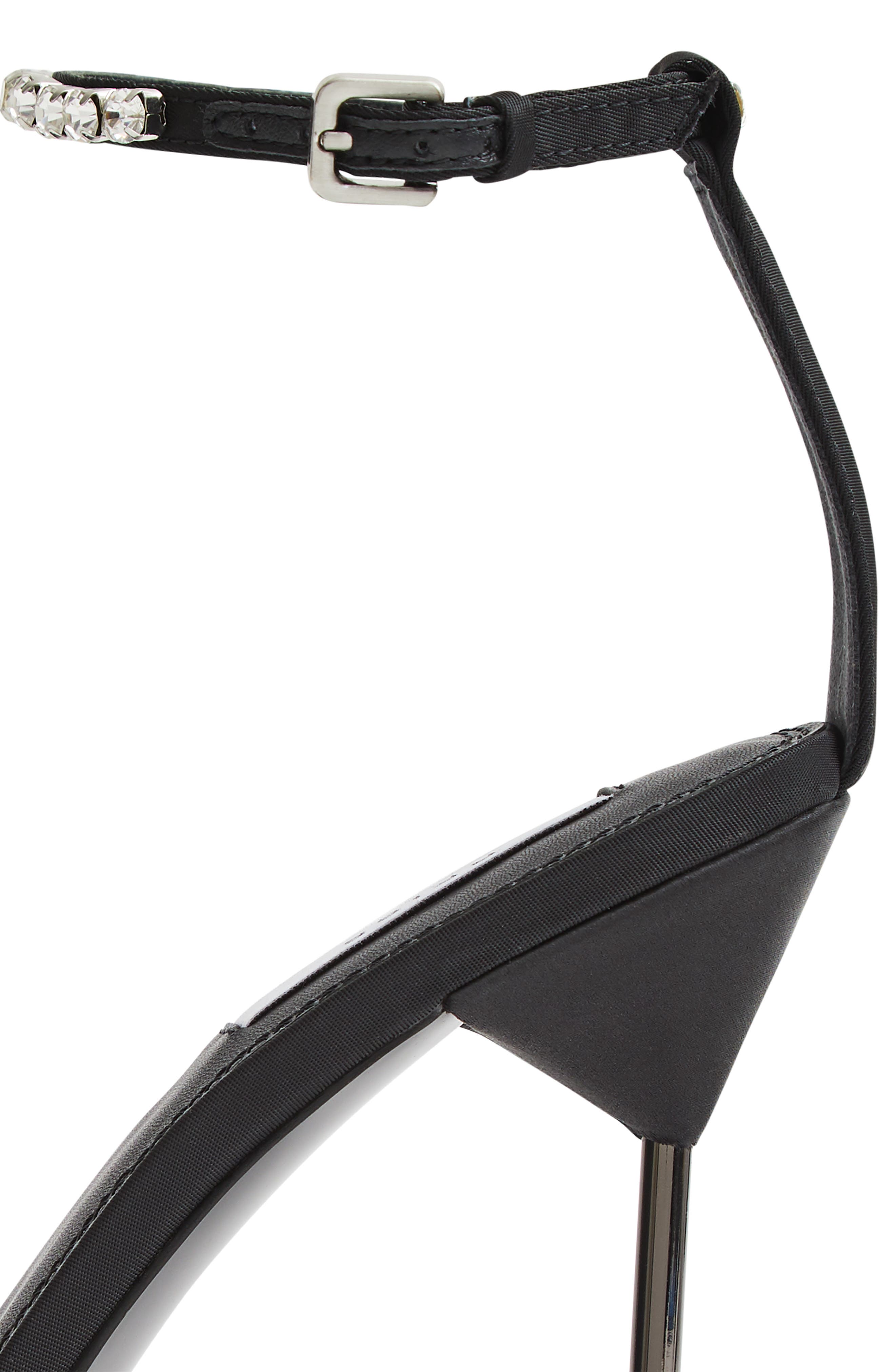 Carey Pin Heel Sandal, Alternate, color, BLACK