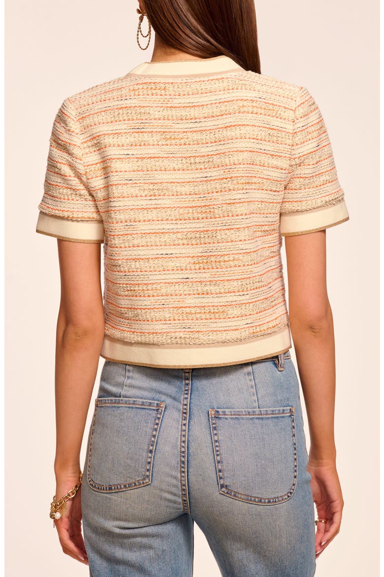 Sterling Tweed Cropped Jacket, Alternate, color, SUNSET ORANGE TWEED
