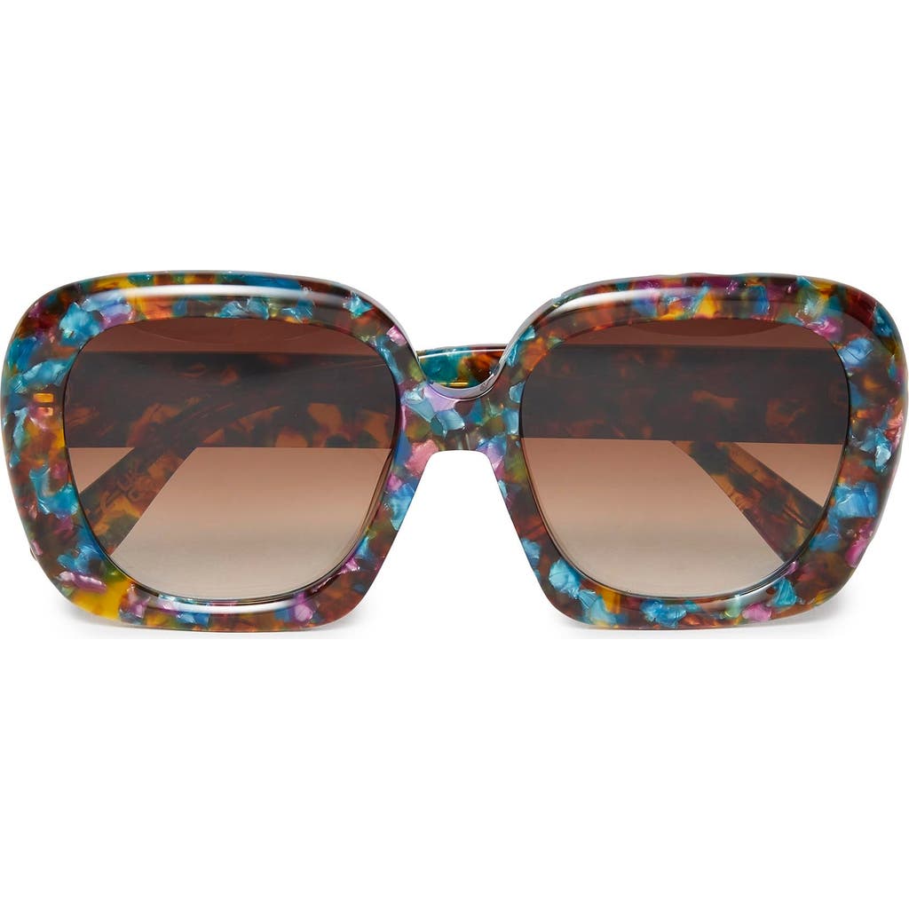 Lele Sadoughi Jackie Square Sunglasses In Brown