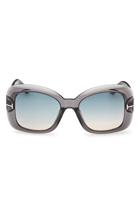 52mm Gradient Square Sunglasses