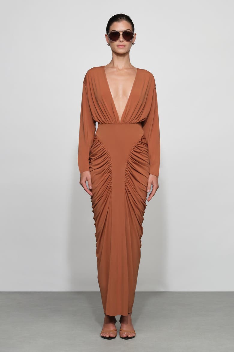 Athens Midi Dress, Alternate, color, Tuscan