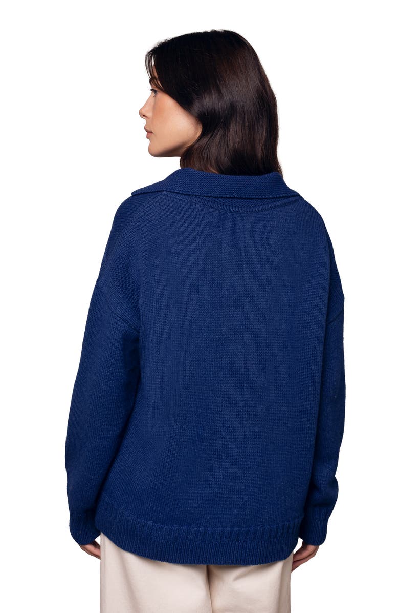 Celtic & Co. Smock Sweater, Alternate, color, Blue Ink