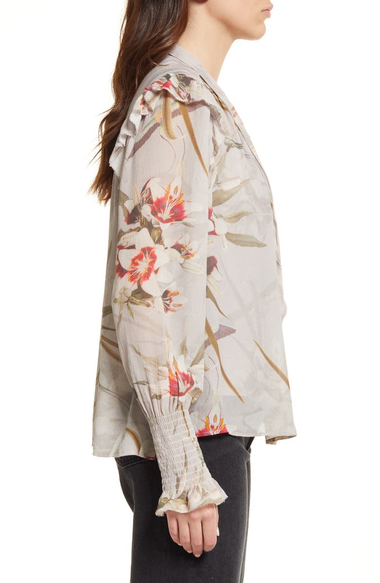 AllSaints Lara Kuroyuri Floral Print Blouse, Alternate, color, 