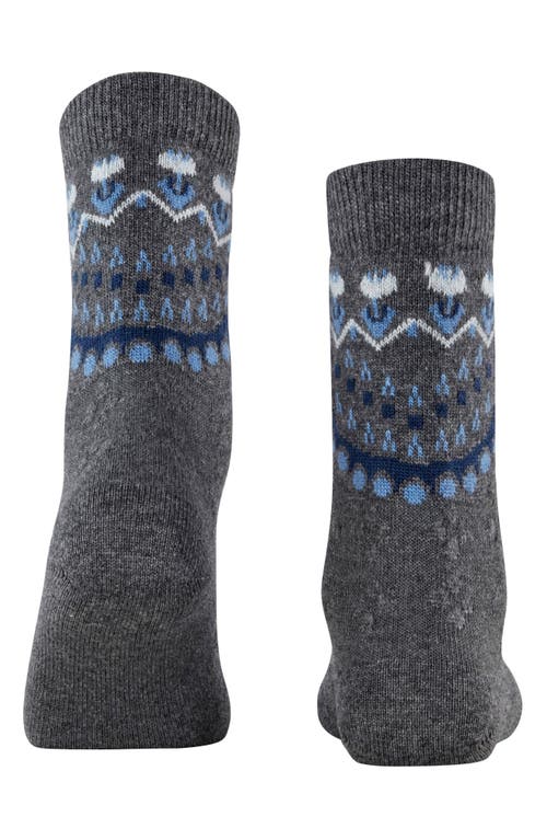 Falke Fair Isle Crew Socks In Blue