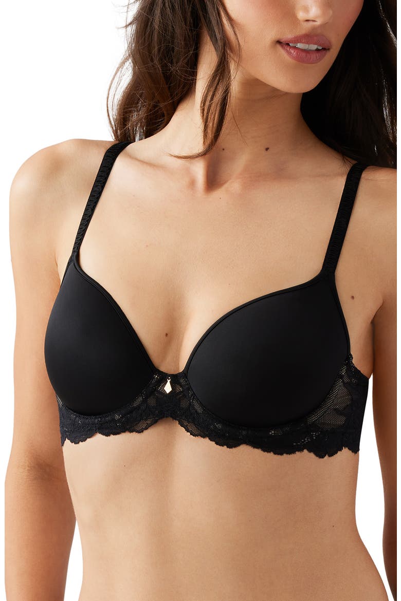 Vivid Attraction Underwire T-Shirt Bra, Alternate, color, BLACK