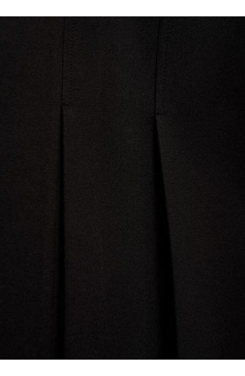 Mango Pleated Miniskirt In Black