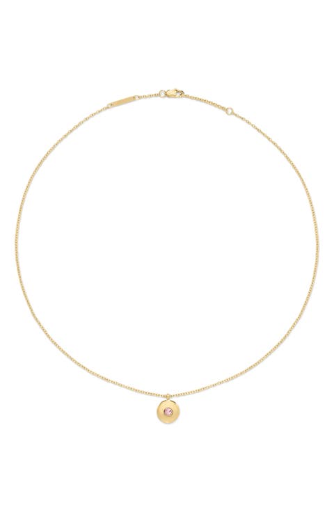 Birthstone Pendant Necklace