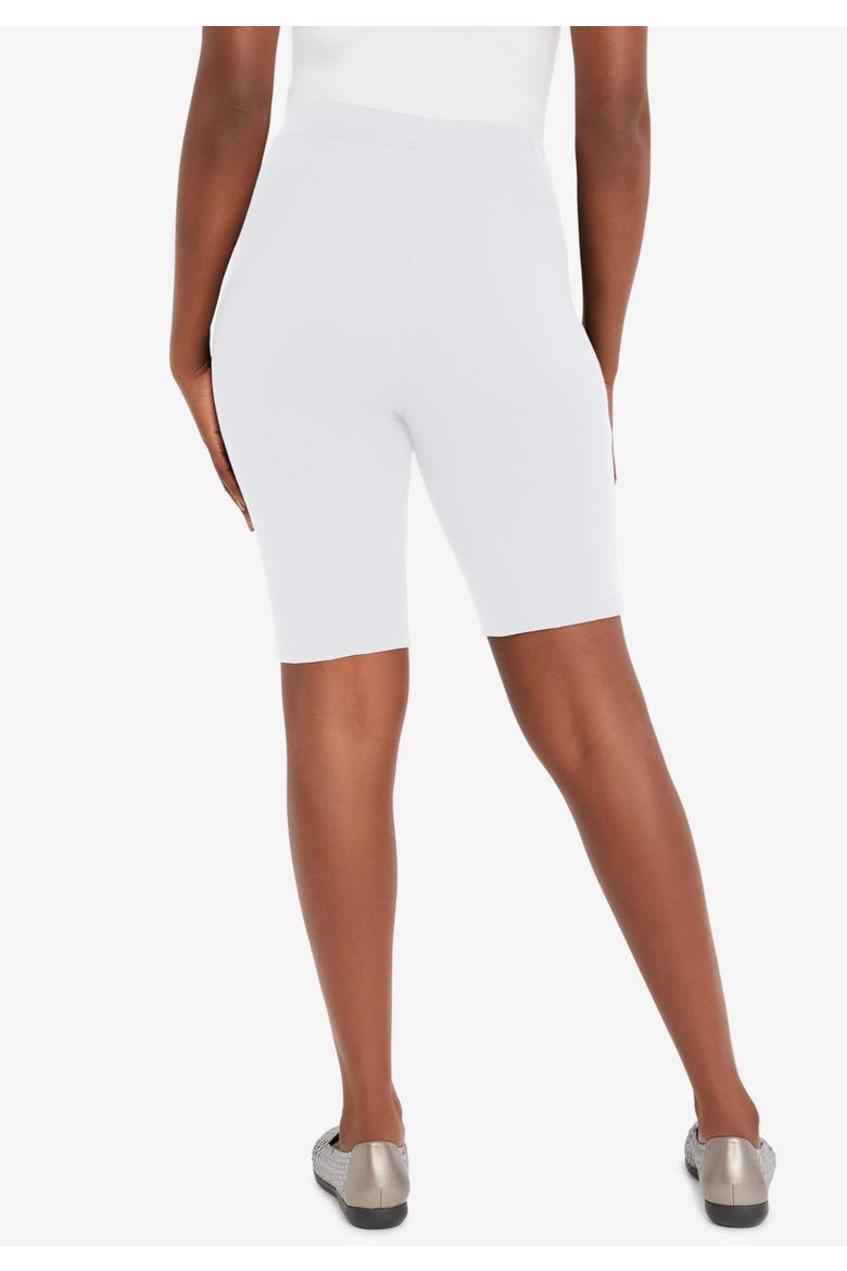 Everyday Stretch Cotton Bike Short, Alternate, color, WHITE