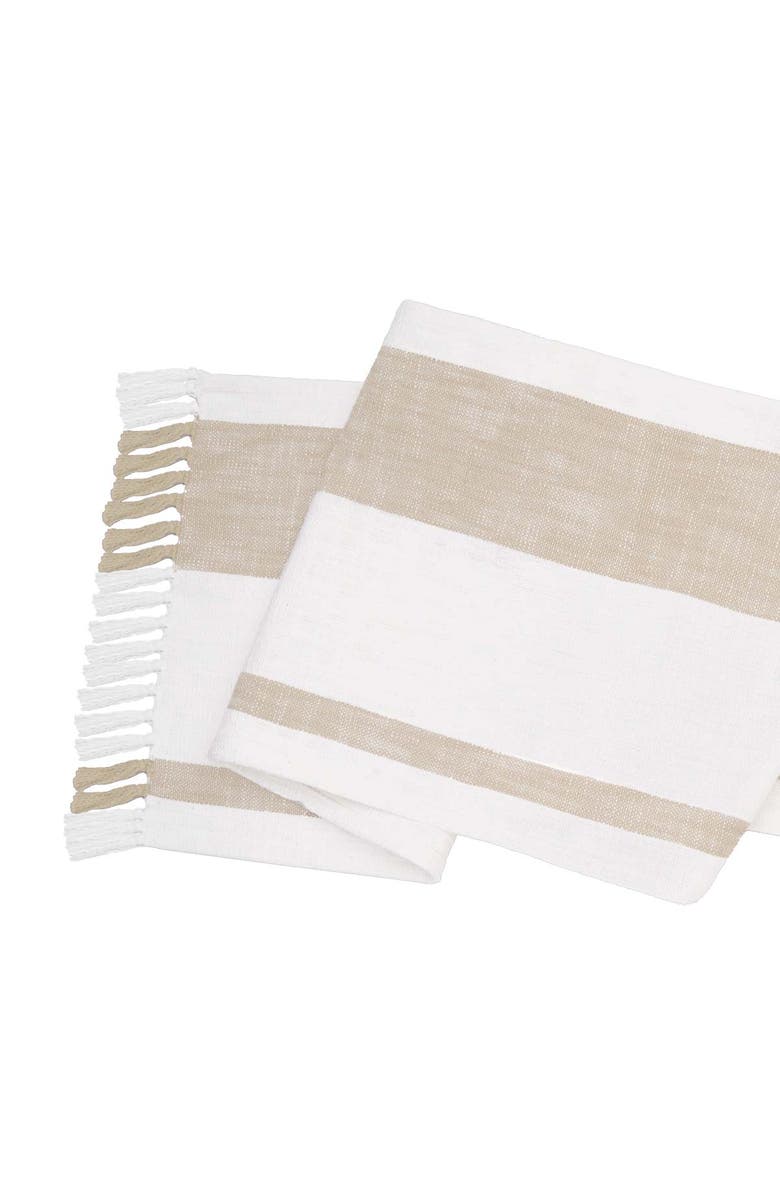 carol & frank Morgan Striped Table Runners Collection, Alternate, color, Brown