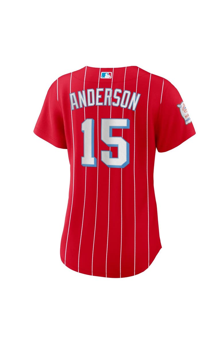 Nike Women's Nike Brian Anderson Red Miami Marlins City Connect Replica Player Jersey, Alternate, color, 