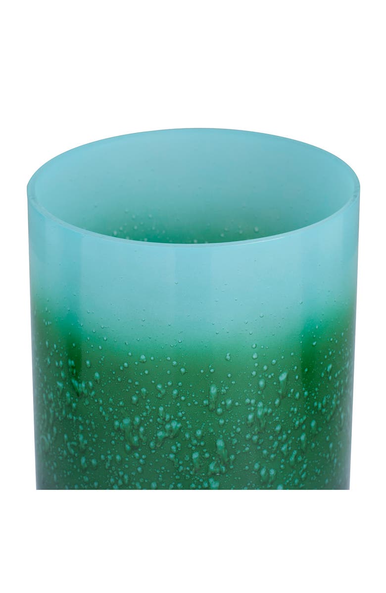 Novogratz Green Glass Pillar Hurricane Lamp with Ombré Effect - Set of 3, Alternate, color, 