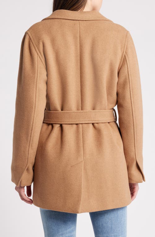 Frame Melton Safari Jacket In Light Camel