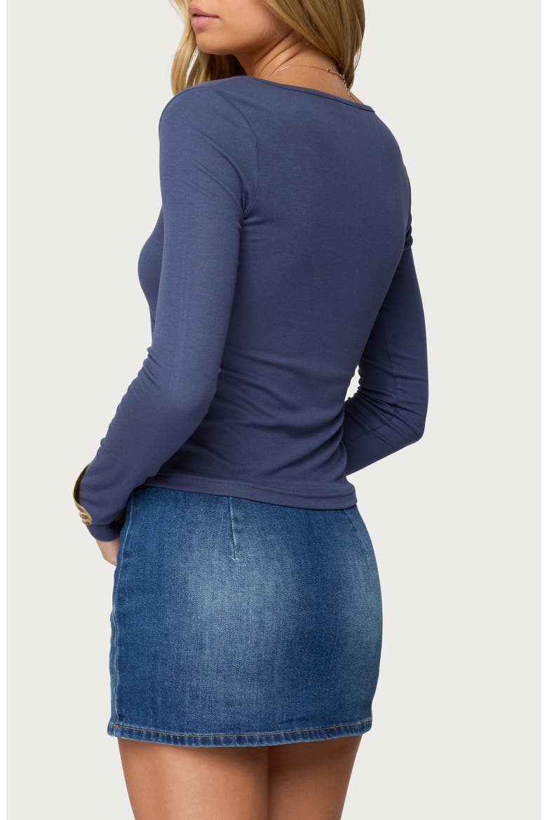 Scoop Neck Long Sleeve T-Shirt, Alternate, color, NAVY