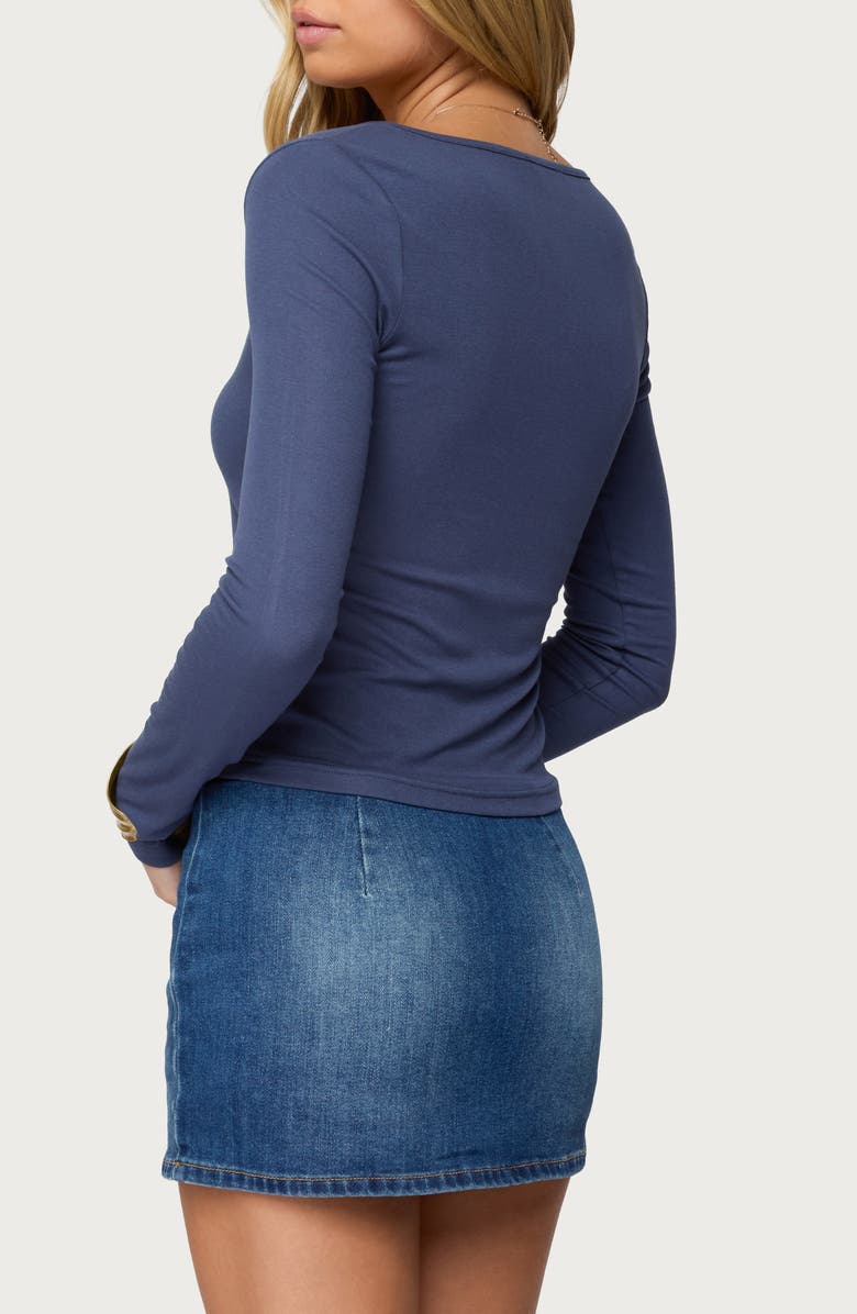 EDIKTED Scoop Neck Long Sleeve T-Shirt, Alternate, color, 